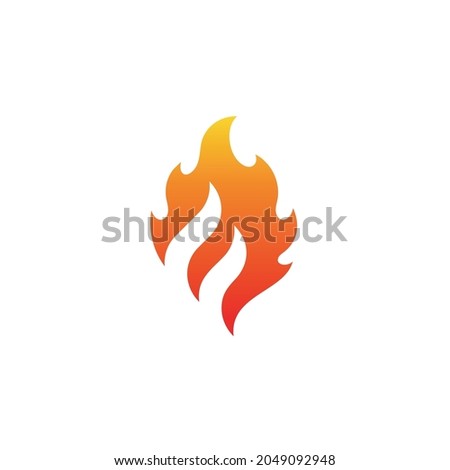 Initials Letter F, Fire Silhouette, Abstract Fire Logo Design Vector Template.