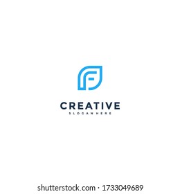 letra inicial del logotipo, icono moderno y limpio del logotipo de la empresa.