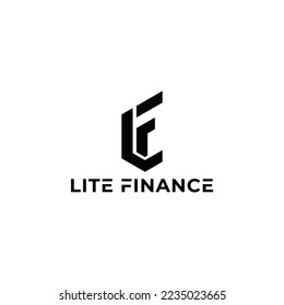 Resumen de la letra inicial logotipo de LF o FL en color negro aislado en color blanco aplicado para el negocio y el logotipo de consultoría también adecuado para las marcas o empresas tienen el nombre inicial FL o LF.