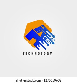 initials A letter form hexagon circuit icon templates, vector logo technology for business corporate, elements, illustration