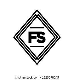 Initials Letter Fs Monogram Logo On Stock Vector (Royalty Free ...