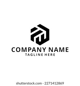 Initials Letter FW logo design. Creative minimal monogram illustration