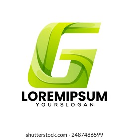 iniciales letra g colorido diseño del logotipo