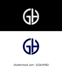 Initials with letter G and letter H
