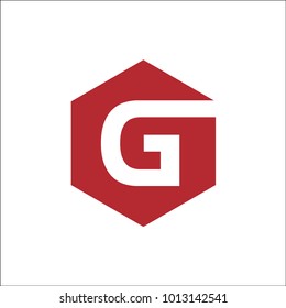 initials letter G  hexagon logo vector