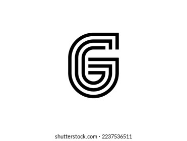 Initials Letter G Logo design for company logo