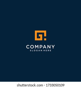 initials letter g logo, modern and clean logo icon for the company.