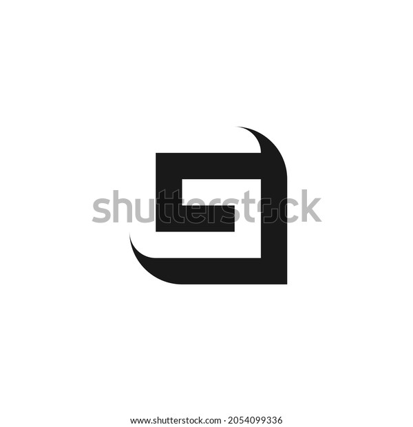 Initials Letter G Silhouette Leaf Vector Stock Vector (Royalty Free ...