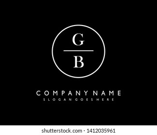 initials letter GB handwriting logo vector template