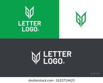 Initials letter GD logo design
