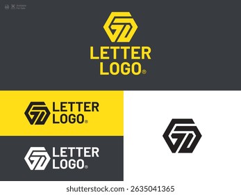 Initials letter GD logo design