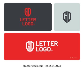 Initials letter GD logo design