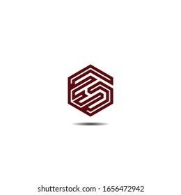 Letra inicial vectores de diseño del logotipo de forma GE hexagonal. Símbolo, icono, letras g, letra e, letras p. ej., letras hexagonales, letras iniciales hexagonales, logotipo de icono