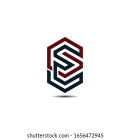 Letra inicial vectores de diseño del logotipo de forma GE hexagonal. Símbolo, icono, letras g, letra e, letras p. ej., letras hexagonales, letras iniciales hexagonales, logotipo de icono
