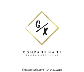 initials letter GX handwriting logo vector template