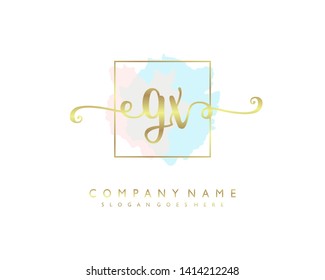 initials letter GX handwriting logo vector template