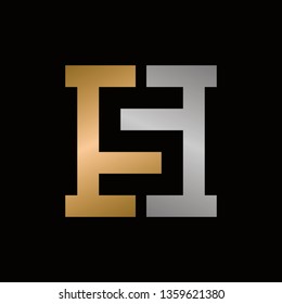 Initials Letter H and S logo with a unique and simple abstract shape. logo - vector - template