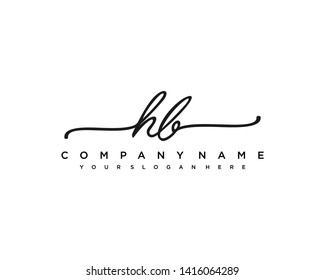 initials letter HB handwriting logo vector template