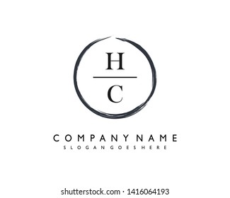 Initials Letter Hc Handwriting Logo Vector Stock Vector (Royalty Free ...