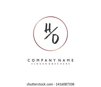 initials letter HD handwriting logo vector template