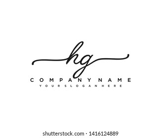 Initialen Buchstaben HG-Logo-Vektorgrafik-Vorlage