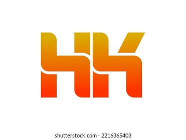 Initials Letter HK Logo design for company logo