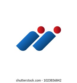 Initials I Letter Human Figure Symbol