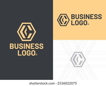 Diseño de logotipo de icono de letra inicial para todo tipo de negocios
