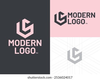 Initialen Buchstaben-Symbol-Logo-Design für alle Arten von Unternehmen