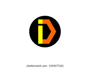 Initials Letter iD Logo design for company logo