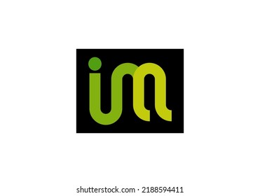 Initials Letter IM Logo simple design