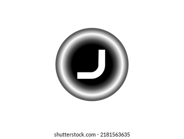 Initials Letter J Logo circle frame logo