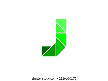 Diseño del logotipo de la carta inicial J para el logotipo de la empresa