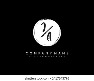 initials letter JA handwriting logo vector template