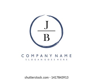 initials letter JB handwriting logo vector template