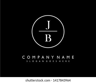 initials letter JB handwriting logo vector template