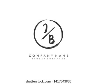 initials letter JB handwriting logo vector template