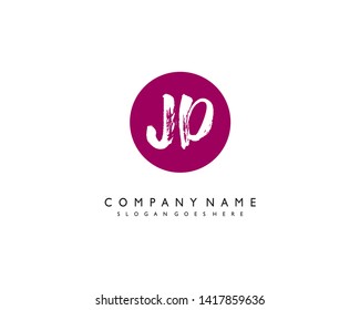 initials letter JD handwriting logo vector template