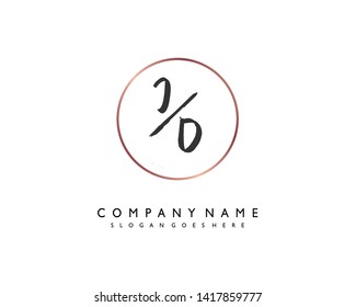 initials letter JD handwriting logo vector template