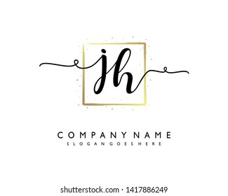 initials letter JL handwriting logo vector template