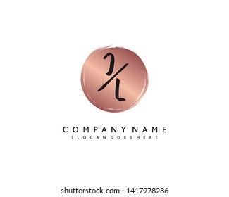 initials letter JL handwriting logo vector template