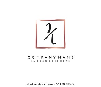 initials letter JL handwriting logo vector template