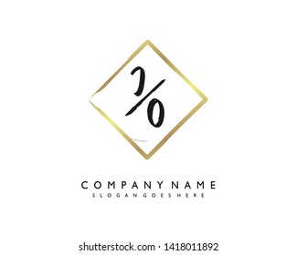 initials letter JO handwriting logo vector template