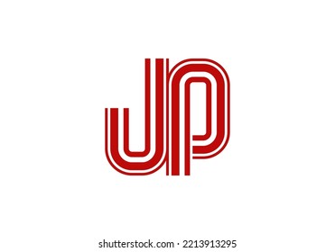 Initials Letter JP Logo design for brand logo