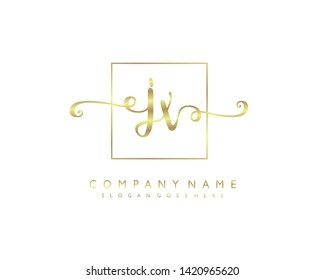initials letter JX handwriting logo vector template