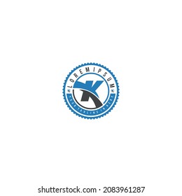 Letra inicial K en un logotipo de diseño inspirador y de círculo
