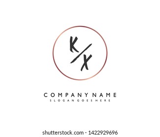 initials letter K handwriting logo vector template