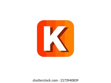 Diseño sencillo con el logotipo de la carta inicial K