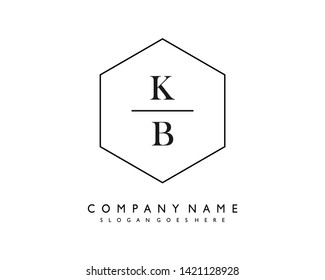 initials letter KB handwriting logo vector template