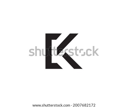 Initials letter KC, K and CK logo with a modern style and concept design. Stok fotoğraf © 
